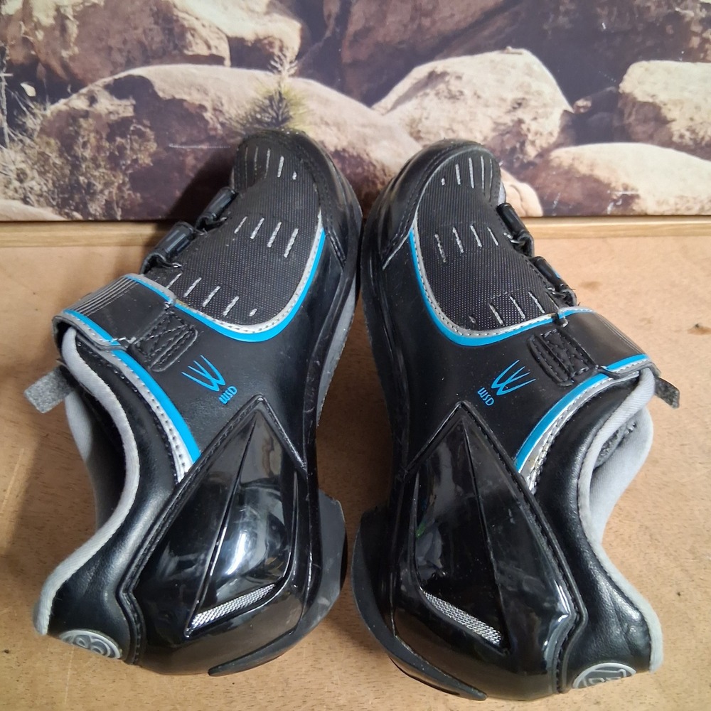 Bontrager‎ Race Road WSD Cycling Shoes Black Blue Womens sz 6 Ratchet Buckle - Picture 5 of 10
